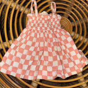 Pink and White Checkered Kids Matching Set